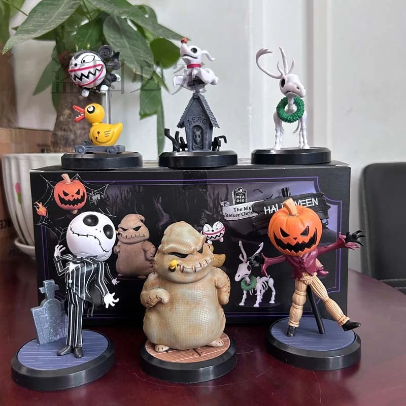 The Nightmare Before Christmas Series: Halloween Jake 6-Piece Set - Collectible Dolls and Bookshelf Ornaments for Children