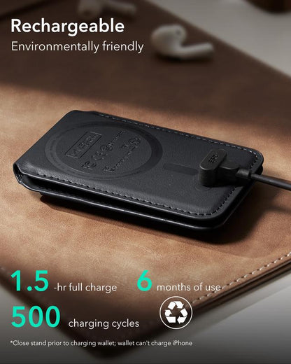 ESR Geo for Magsafe Wallet with Full Find My Functionality,3/5 Card-Holder, RFID Blocking, Magnetic Wallet for Iphone 17/16/15/14/13/12 Series,With Adjustable Stand