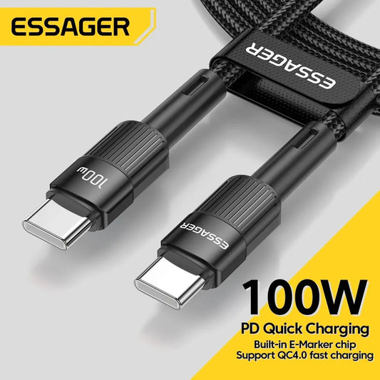 100W C to C Type C Cable USB C PD Fast Charging Charger Wire Cord for Macbook Samsung Xiaomi Type C USB C Cable