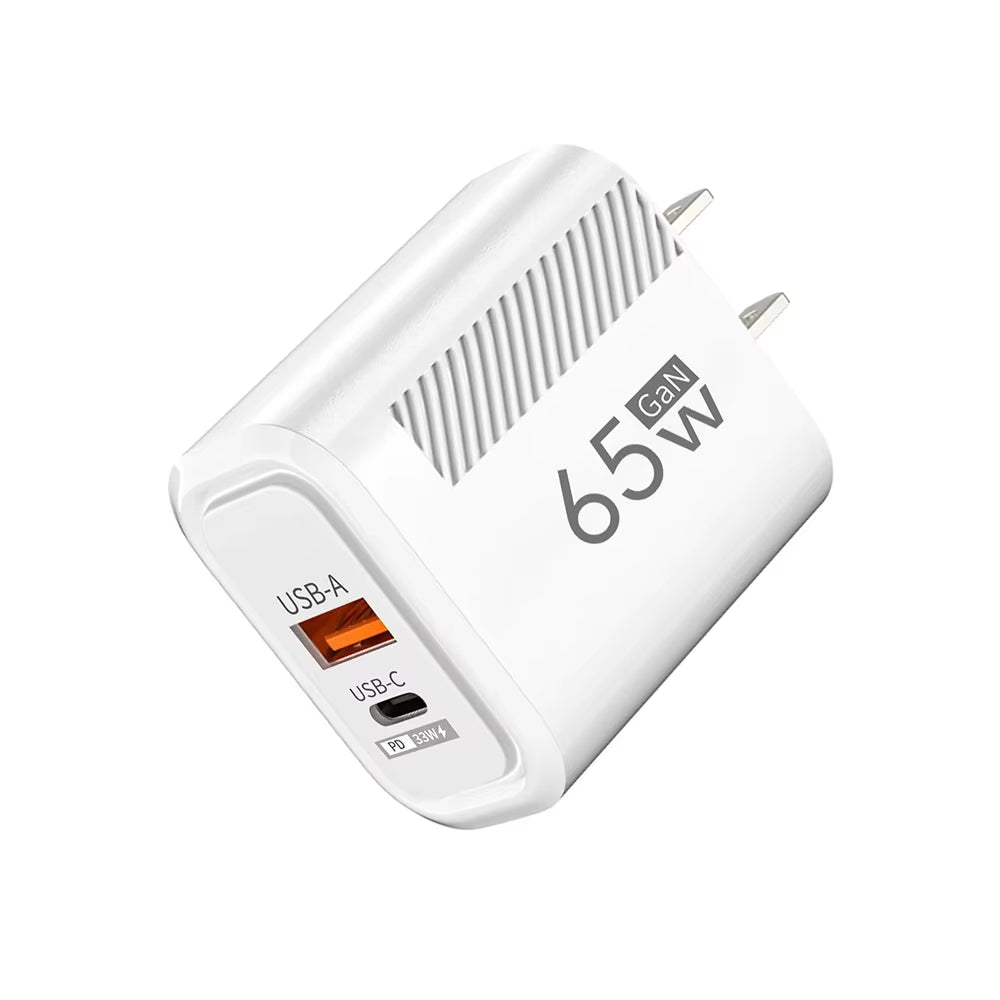 Total 65W Gan USB C Charger Type C PD Fast Charging Quick Charge USB Mobile Phone Wall Adapter for Iphone 16 Xiaomi 14 15 Redmi
