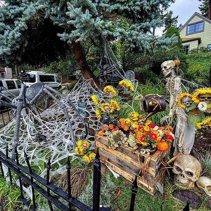 Gothic Sunflower Hallowen PVC Skull Fun Decoration
